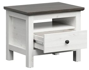 Nočný stolík BRW Hesen KOM1S/5/6 (smrekovec sibiu svetlý + borovica larico). Akcia -17%. Vlastná spoľahlivá doprava až k Vám domov. 1062498