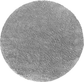 DY Sivý okrúhly shaggy koberec Camel Rozmer: 160 cm