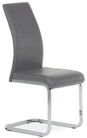 Autronic BONTEC Jedálenská stolička, šedá, ekokoža, DCL-408 GREY Farba: Šedá