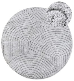 Svetlosivý okrúhly koberec ø 200 cm Panglao New York Light Grey – Elle Decoration