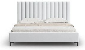 Svetlosivá čalúnená dvojlôžková posteľ s úložným priestorom s roštom 160x200 cm Casey – Mazzini Beds