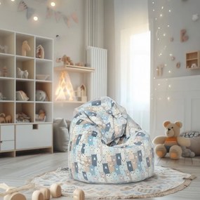 INTERMEDIC SK Sedací vak Veselý Macko – detský vzor s medvedíkmi Veľkosť: L