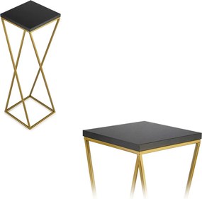 STOJAN NA KVETINÁČ LOFT7 70X24X24 CM ZLATÁ/ČIERNA