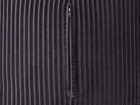 Menčestrový puf 50 x 50 x 30 cm tmavosivý MUKKI Beliani