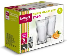 Lamart LT9024 sada pohárov Durit Vaso, 450 ml, 2ks