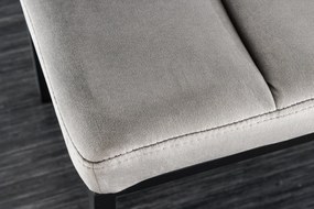 Lavica Boutique 80cm svetlosivá zamat