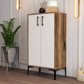 Botník Prag - Walnut, White
