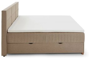 Béžová boxspring posteľ s úložným priestorom 180x200 cm Tambo – Meise Möbel