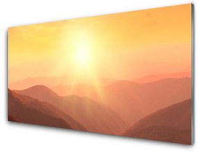 Obraz plexi Slnko hory príroda 140x70 cm