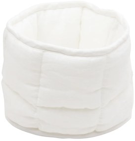 Cotton &amp; Sweets Ľanový prešívaný košík biela ø 20 cm