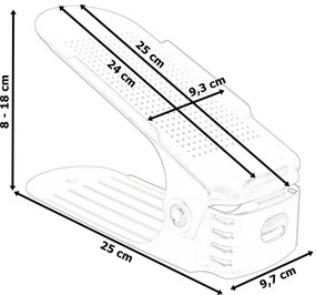 Sada organizérov na topánky čierna (10 ks)