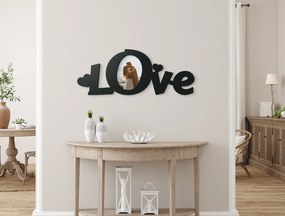 drevko Moderný fotorámik Love Rozmer obrazu: 18 x 46,5 cm, Farba dekorácie: Čierna