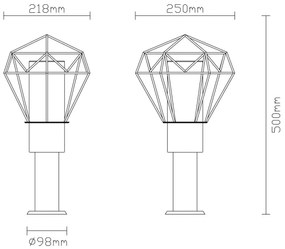 Globo 31356 - Vonkajšia lampa HORACE 1xE27/15W/230V IP44