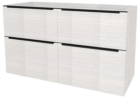 Mereo, Mereo Mailo, kúpeľňová skrinka 121 cm, čierne madlo, Multidecor, Pino Aurélio, MER-CN593SBPINO