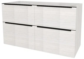 Mereo, Mereo Mailo, kúpeľňová skrinka 121 cm, čierne madlo, Multidecor, Pino Aurélio, MER-CN593SBPINO