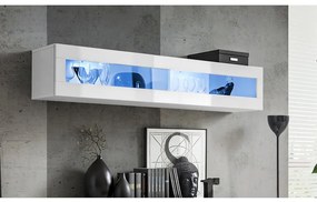 Závesná skrinka Fly 51+Sklo biely + LED