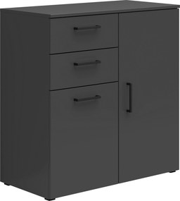 XXXLutz KOMODA, grafitová, 80/83/40 cm Carryhome - Komody - 002427022226