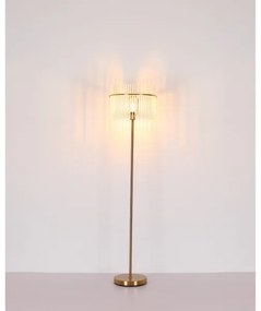 Globo 15698SM - Stojacia lampa GORLEY 1xE27/60W/230V zlatá