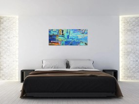 Obraz - Abstraktné olejomaľba (120x50 cm)