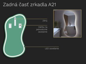 Organické LED zrkadlo s osvetlením A21