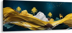 Obraz - Jeleň v krajine (120x50 cm)