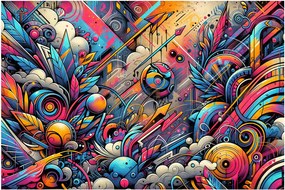 Obraz - Pestrofarebné graffiti (90x60 cm)