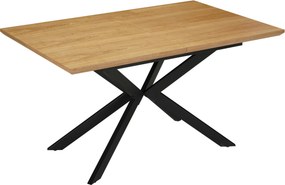 XXXLutz JEDÁLENSKÝ STÔL, čierna, farba duba, 140-180/90/76 cm Carryhome - Stoly - 000055012602