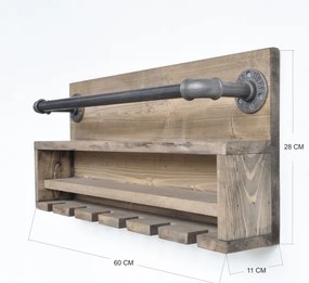 Kuchynská nástenná polica BORU 28x60 cm smrek/borovica