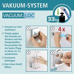Samodržiaci držiak na toaletný papier Wenko Vacuum-Loc Quadrio, nosnosť až 33 kg