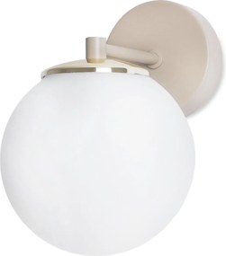Nástenné svietidlo Florence 1, 1x biele sklenené tienidlo, be/g