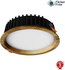 APLED - LED Podhľadové RONDO WOODLINE LED/6W/230V 4000K pr. 15 cm jaseň masív