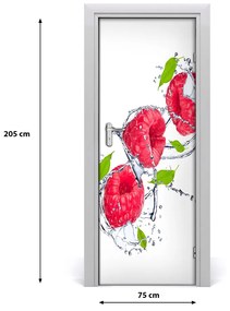 Fototapeta na dvere do domu samolepiace maliny 75x205 cm