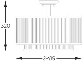 Zuma Line C0528-05H-P7AC - Luster na tyči SERGIO 5xE14/60W/230V čierna