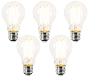 Sada 5 LED žiaroviek E27 A60 číre 3,8 W 806 lm 2700 K