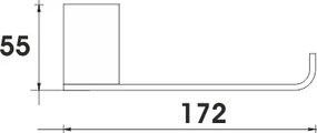 Nimco Držiak na toaletný papier KIBO čierna - Ki-14055g-90