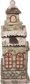 Béžová antik dekorácia domček kostol - 36*30*80 cm