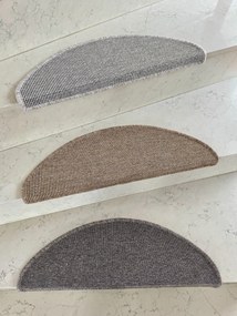 Vopi Nášľapy na schody Nature NEW béžová polkruh, samolepiaca - 24x65 polkruh (rozmer vrátane ohybu)