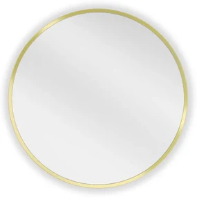 Mexen Loft, okrúhle kúpeľňové zrkadlo 35 cm, farba rámu zlatá lesklá, 9850-035-035-000-50