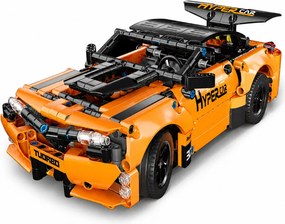 LEAN Toys Stavebnicové kocky – diaľkovo ovládané auto RC, oranžové, 545 dielov