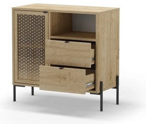 Skrinka v dekore duba v prírodnej farbe 80x80 cm Inca – Marckeric