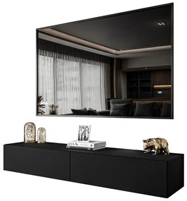 ZÁVESNÝ TV STOLÍK ELEGANTE ČIERNY MATNÝ 175 cm