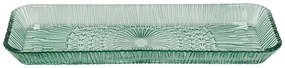 Zelený sklenený servírovací tanier 14x38 cm Kusintha – Bitz