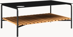 Záhradný konferenčný stolík's policou z tíkového dreva a príslušenstvom Patio