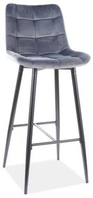 Barová čalúnená stolička SIGMA šedá