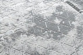 Koberec AKRYL VALS 0W1738 C53 87 Ramka beton, tmavý sivý / svetlý sivý