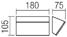 Redo 90017 - LED Vonkajšie nástenné svietidlo TOKYO LED/12W/230V IP54