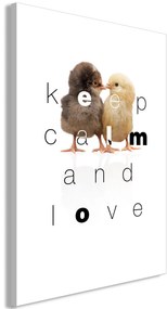 Artgeist Obraz - Keep Calm and Love (1 Part) Vertical Veľkosť: 40x60, Verzia: Premium Print