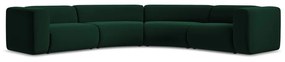 Tmavozelená zamatová rohová pohovka Ekahi – Makamii
