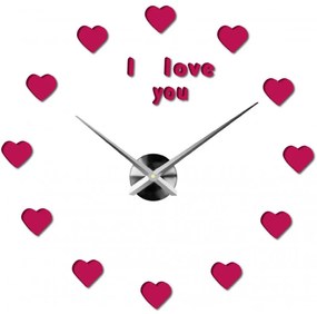 Moderné nalepovacie nástenné hodiny | 3D hodiny 12P014-Wanduhr HEU-