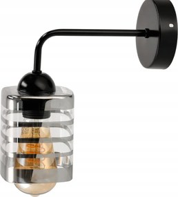 Nástenná LED lampa nad zrkadlo, sklenená, E27, LOFT